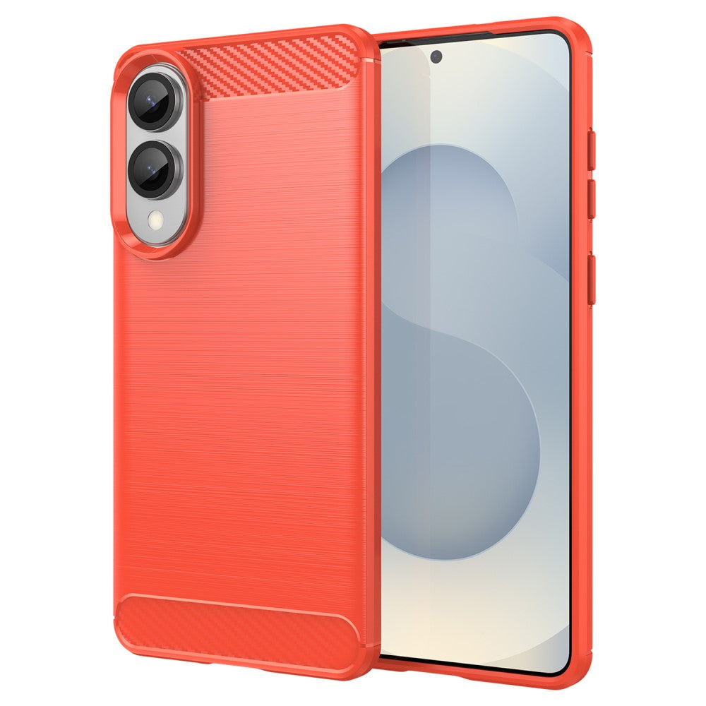 Carbon Flex Samsung Galaxy S25 Edge hoesje - Rood – Lux-Case