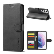 LC.IMEEKE Samsung Galaxy S21 flip Hoesje - Zwart