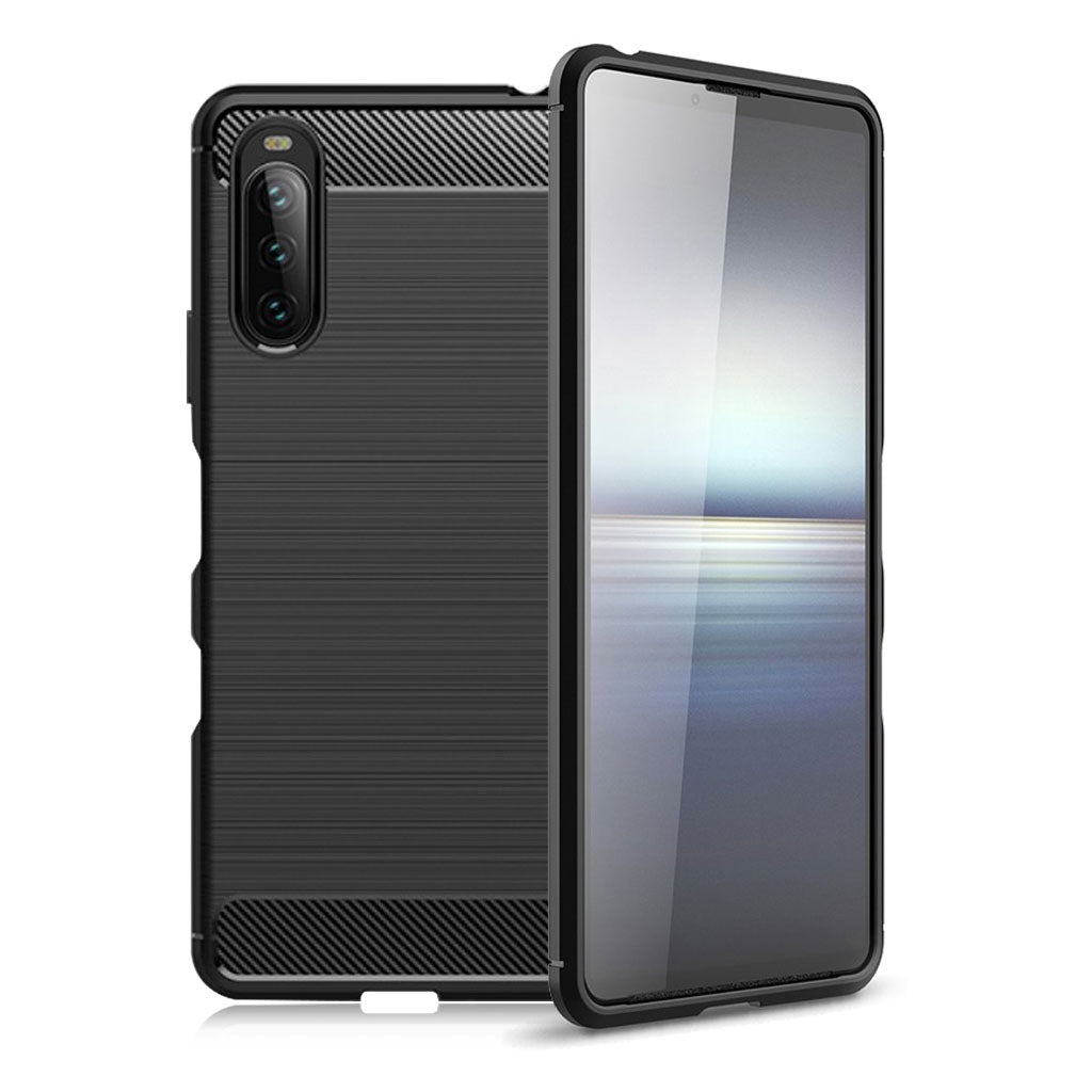 Carbon Flex Sony Xperia 10 III Hoesje - Zwart