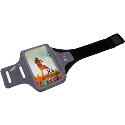 Universele sportarmband met oortelefoongat voor 6-inch telefoon - Grijs