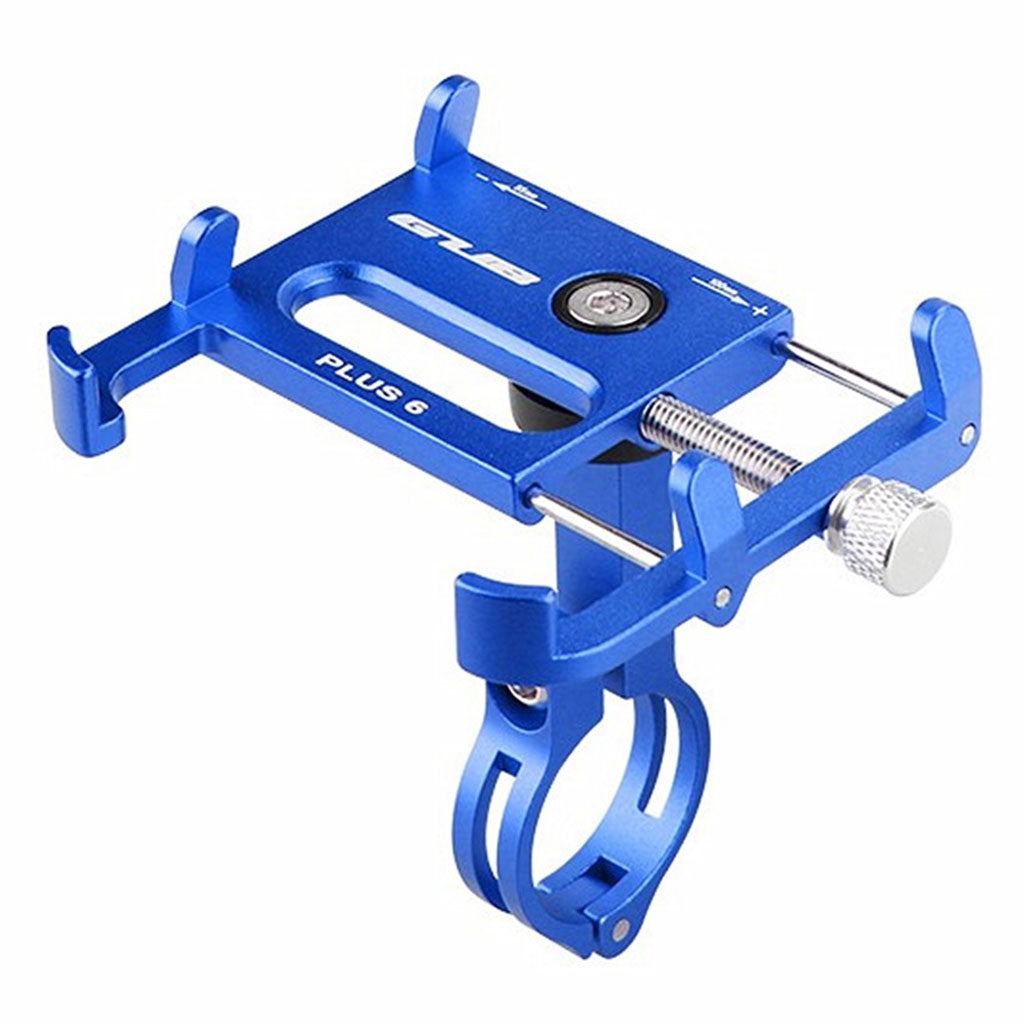 GUB PLUS 6 aluminium telefoonhouder voor fietsbevestiging - Blauw