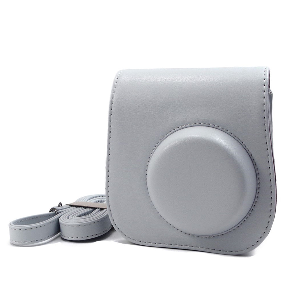Fujifolie Instax Mini 9 / 8 leren etui - Grijs