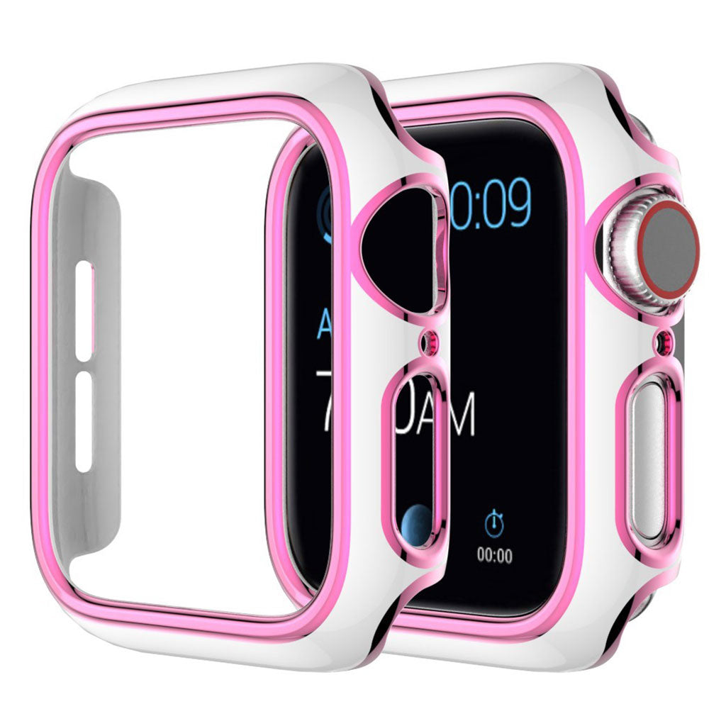 Glimmende gekleurde versieringshoes voor Apple Watch Series 3/2/1 42mm - Wit / Roze