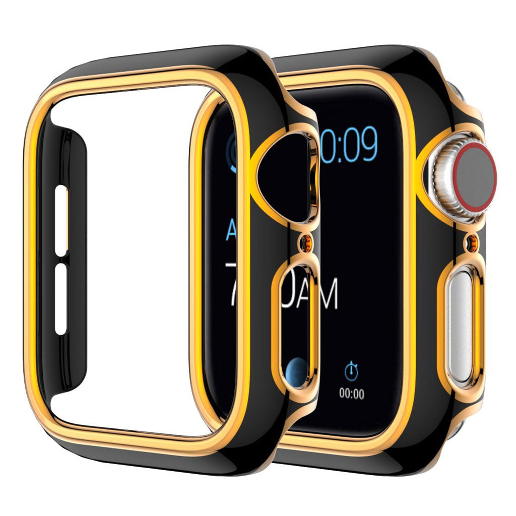 Glimmende gekleurde versieringshoes voor Apple Watch Series 3/2/1 42mm - Zwart / Roségoud