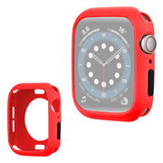 Apple Watch Series 3/2/1 38mm snoepjeskleur siliconenn frame - Rood / Zwart
