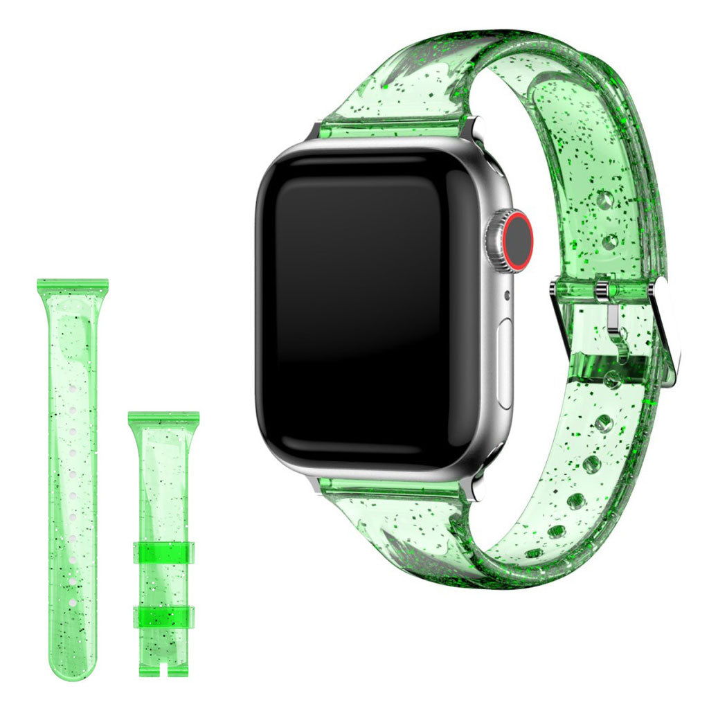 Apple Watch Series 6 / 5 40mm glitter stijl horlogebandje - Groen