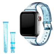 Apple Watch Series 6 / 5 40mm glitter stijl horlogeband - Blauw