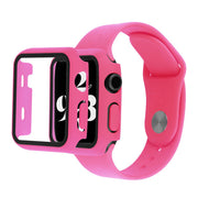 Apple Watch Series 6 / 5 40mm hoesje met gehard glas + horlogebandje - Rose