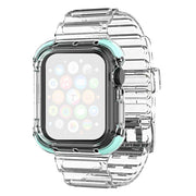 Apple Watch Series 6 / 5 40mm gekleurde rand doorzichtige stijl horlogeband - Groen