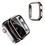 Apple Watch Series 6 / 5 40mm cool frame met gehard glas - Zwart / Champagne