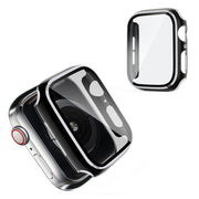 Apple Watch Series 6 / 5 40mm cool frame met gehard glas - Zwart / Zilver