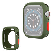 Apple Watch Series 6 / 5 40mm snoepjeskleur siliconenn frame - Legergroen / Rood
