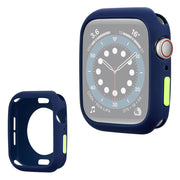 Apple Watch Series 6 / 5 40mm snoepjeskleur siliconenn montuur - Blauw / Geelgroen