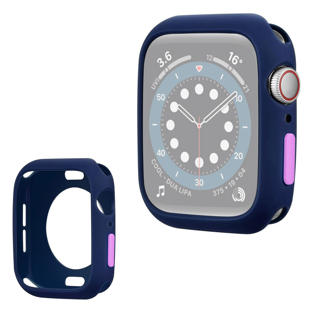 Apple Watch Series 6 / 5 40mm snoepjeskleur siliconenn frame - Blauw / Paars