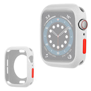 Apple Watch Series 6 / 5 40mm snoepjeskleur siliconenn montuur - Wit / Rood