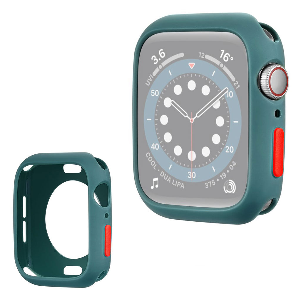 Apple Watch Series 6 / 5 40mm snoepjeskleur siliconenn frame - Groen / Rood
