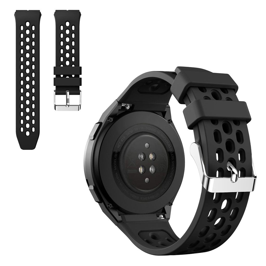 Huawei Watch GT 2e dual tone siliconenn horlogeband - Zwart