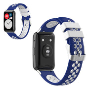 Huawei Watch Fit tweekleurig siliconenn horlogebandje - Zwart / Wit