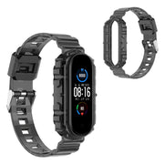 Xiaomi Mi Band 6 / 5 doorzichtige stijl horlogeband - Zwart