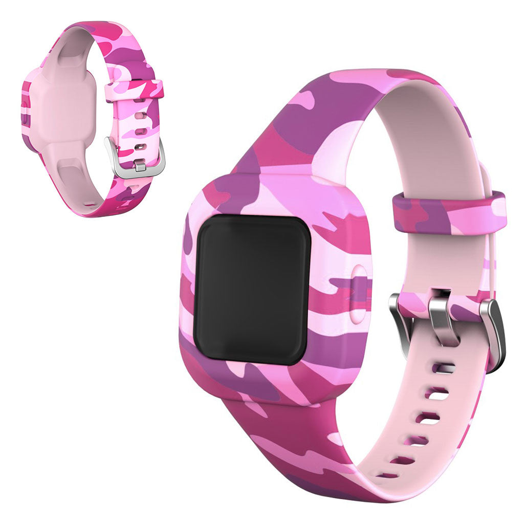 Garmin Vivofit Jr 3 patroon in siliconenn horlogeband - Camouflage Roze