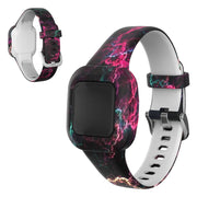 Garmin Vivofit Jr 3 patroon in siliconenn horlogeband - Zwart / Rood