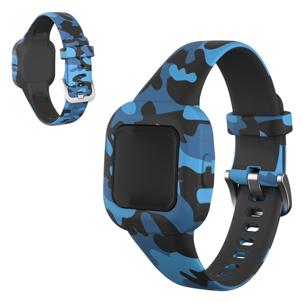 Garmin Vivofit Jr 3 patroon in siliconenn horlogeband - Camouflage Blauw