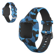 Garmin Vivofit Jr 3 patroon in siliconenn horlogeband - Camouflage Blauw