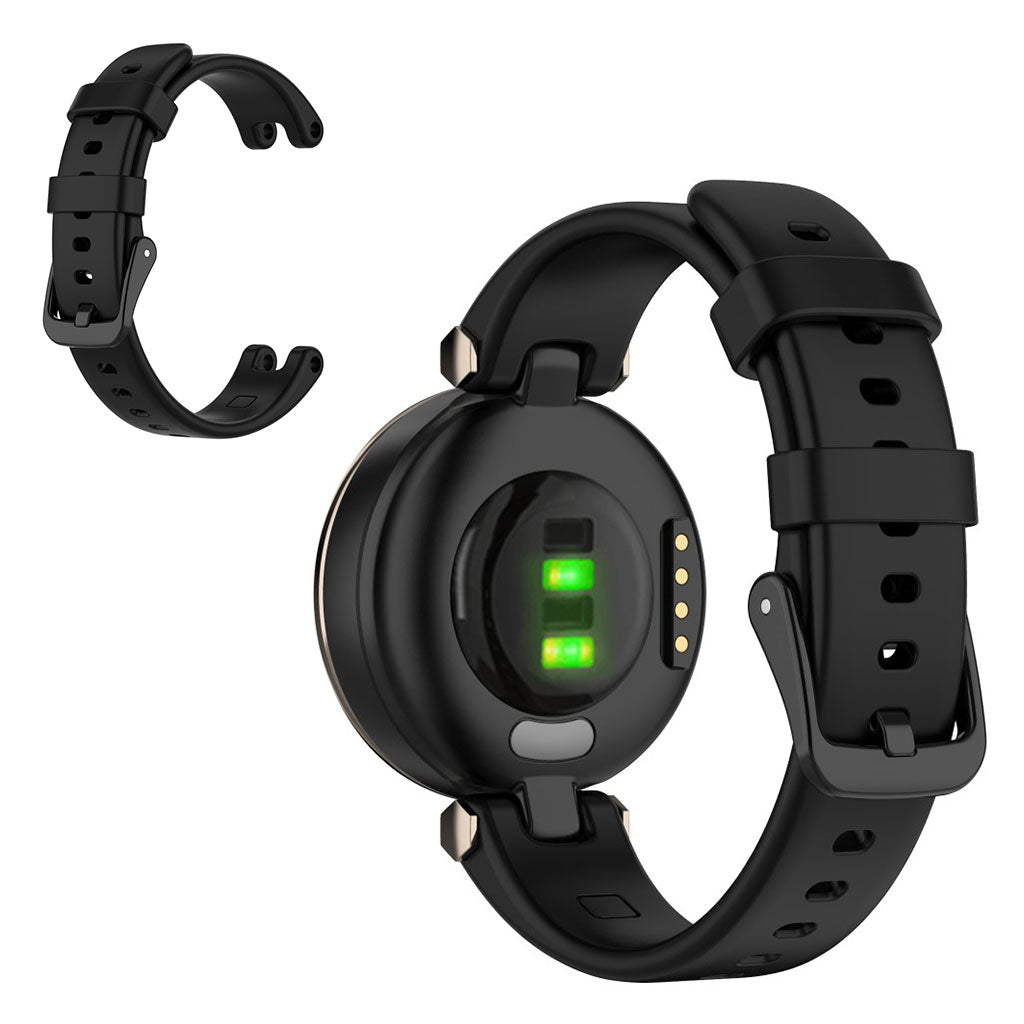 Siliconen effen gekleurde armband voor Garmin Lily - Zwart