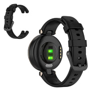 Siliconen effen gekleurde armband voor Garmin Lily - Zwart