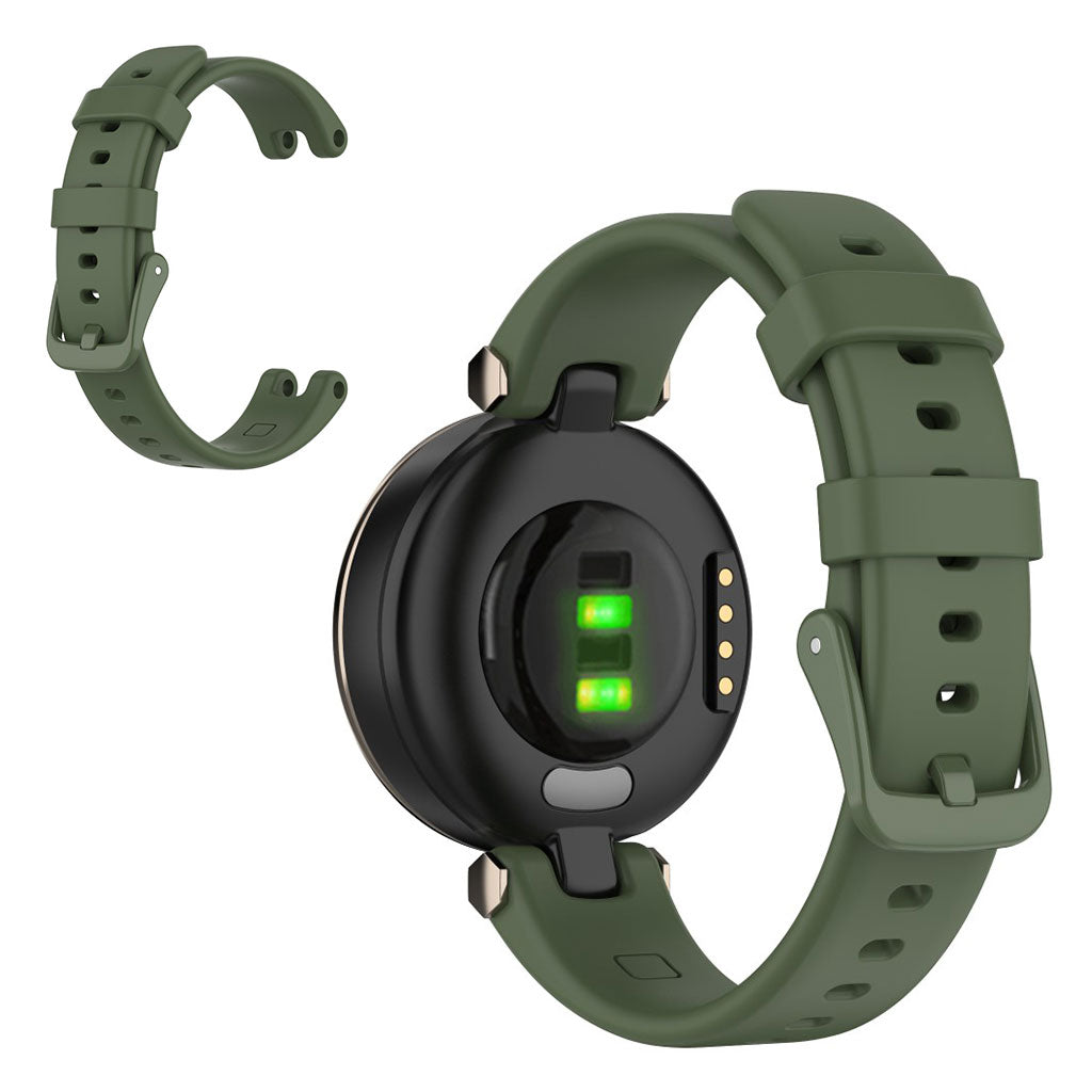 Siliconen effen gekleurde armband voor Garmin Lily - Donkergroen