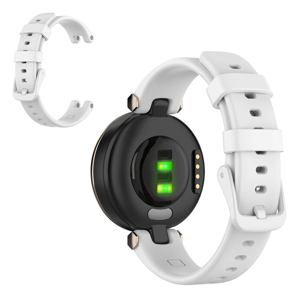Siliconen effen gekleurde armband voor Garmin Lily - Wit