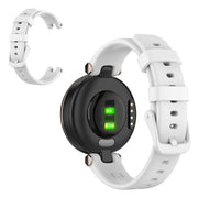Siliconen effen gekleurde armband voor Garmin Lily - Wit