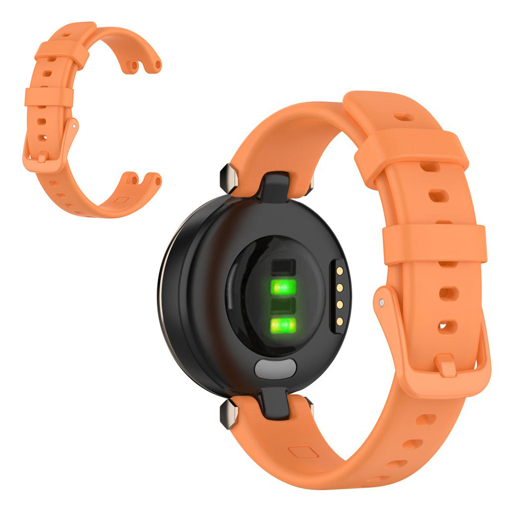 Siliconen effen gekleurde armband voor Garmin Lily - Oranje