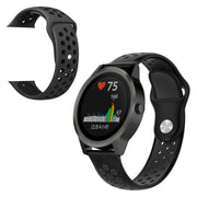 Garmin Forerunner 245 Music tweekleurig siliconenn armband - Zwart / Donkergrijs