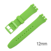 12 mm eenvoudige siliconenn horlogeband - Groen
