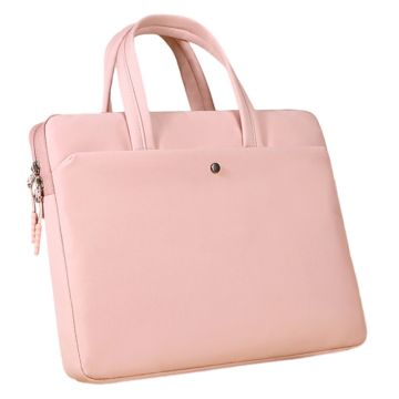 C81-15-15,6" Computerhoes Draagbare Laptoptas met Pluche Voering Opbergtas voor Laptop Accessoires - Roze