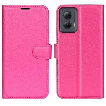 Classic Motorola Moto G Power 5G (2024) leren flip hoesje - Rose