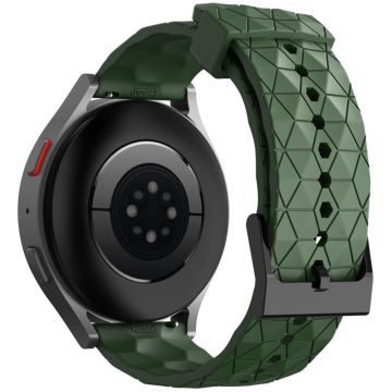 KALEBOL Huawei Watch GT 3 42mm / GT 3 Pro 43mm Horlogebandje 20mm Siliconen Band Voetbal Patroon - Legergroen