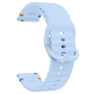 22mm Siliconenband Xiaomi Watch S4 Sport / Redmi Watch 5 Active Wave Design horlogebandje - Baby Blauw