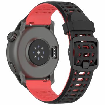 Coros Pace 3 / Apex 2 Pro / Apex Pro Siliconen Horlogeband Dual Color 22mm Horlogeband - Zwart / Rood