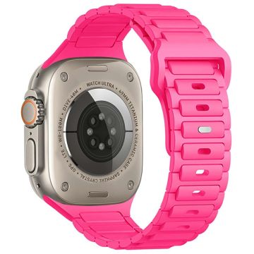 KALEBOL horlogebandje Apple Watch Series 10 42mm Siliconen band met drie kralen - Rose