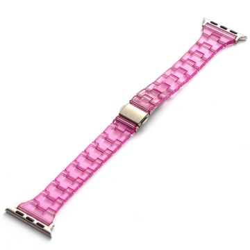 Apple Watch Series 41mm - 40mm - 38mm Universele Jelly Resin horlogeband - Transparant Roze