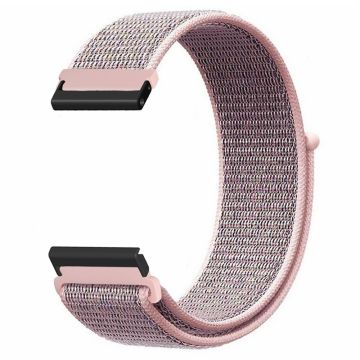 Suunto Spartan Sport Polshorloge HR Baro / Suunto 7 Riem 24mm Nylon Sport Loop Horlogebanden - Roze