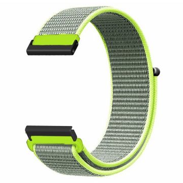 Suunto Spartan Sport Polshorloge HR Baro / Suunto 7 Riem 24mm Nylon Sport Loop Horlogebanden - Helder Geel