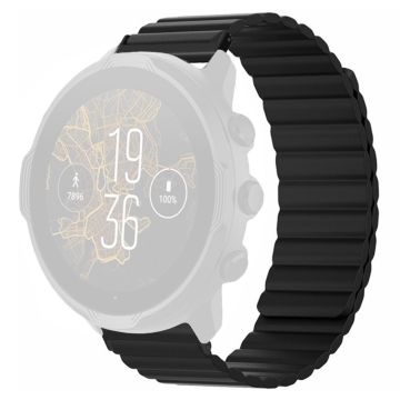 Suunto Spartan Sport Polshorloge HR Baro / Suunto 7 Magneetband 24 mm Siliconen horlogeband - Zwart