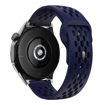 Garmin Venu 3 / Venu 2 / Vivoactive 4 22mm Horlogebandje Holle Silicone Polsband Vervanging - Nachtblauw