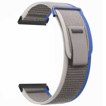 Suunto Spartan Sport Pols HR Baro / Suunto 9 Nylon Horlogeband 24mm Lusband - Blauw + Grijs