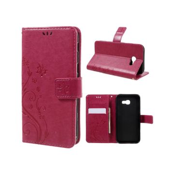 Butterfly Samsung Galaxy A3 (2017) leren Hoesje - Rose