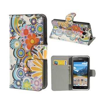 Moberg Huawei Ascend Y530 Leer Flip Hoesje - Colorized Flowers