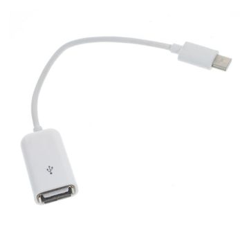 USB 3.1 Type-C Male naar USB 2.0 A Female OTG Cord - Wit